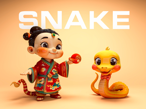 Chinese snake mascot Mei Chen