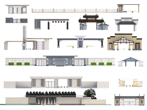 New Chinese Entrance Gate Landscape Gate Community Gate