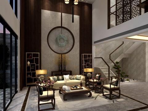 Chinese Villa Living Room