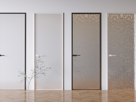 Glass door single door swing door