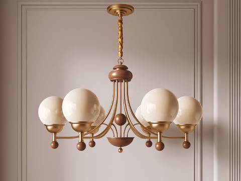 Antique multi-head chandelier