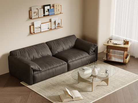 Middle-style double sofa