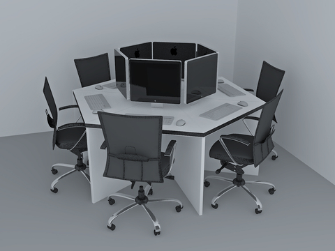 Modern Office Desk and Chair Computer Desk and Chair Hexagon Desk and Chair