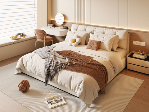 Cream Style double bed