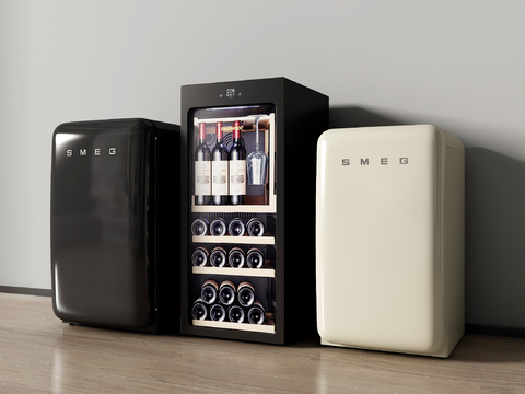 Modern small refrigerator freezer bar wine cabinet