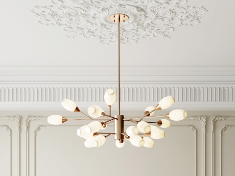 French multi-head chandelier fireworks chandelier