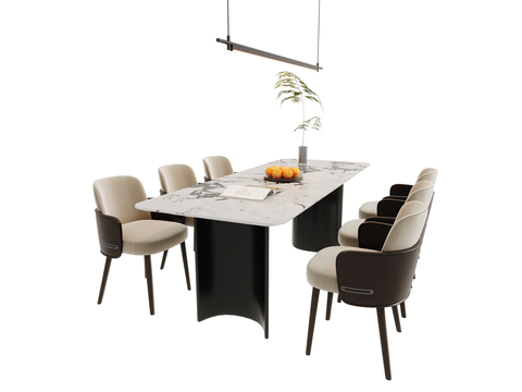 Modern Dining Table and Chair Long Dining Table