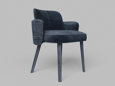 Modern Blue Chair Fabric Dining Chair