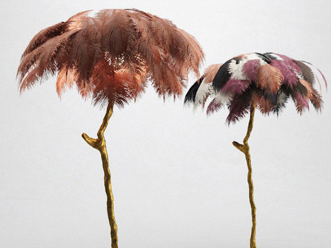 Feather Table Lamp Creative Table Lamp