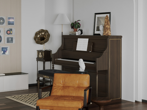 upright piano stool