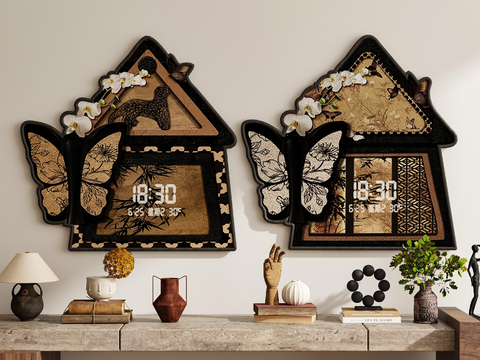 Mid-ancient style clock hanging painting decorative painting