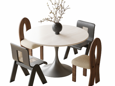 Modern Dining Table and Chair Round Dining Table