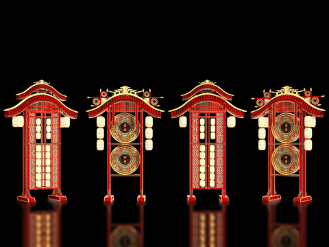 Neo-Chinese Style Outdoor Lantern Device Art Display