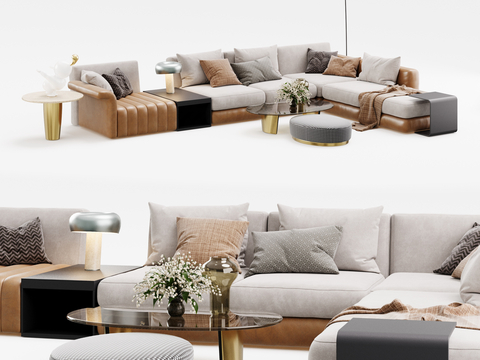 Affordable Luxury Style Sectional Sofa Corner Sofa