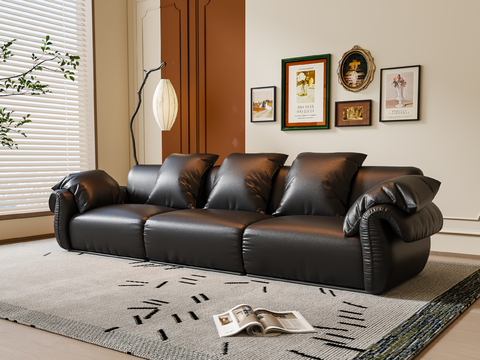 French Couch leather sofa