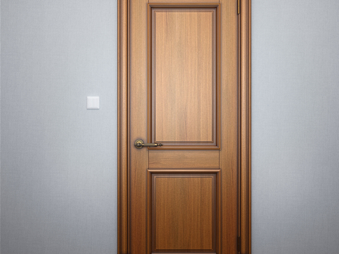 American Style Original Wooden Door Realistic Single Door