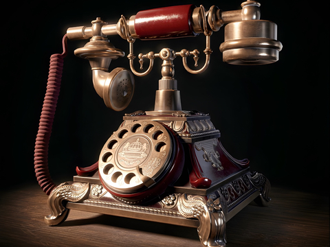 Antique telephone set