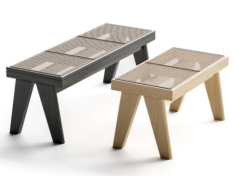 Modern Bench Rattan Bench Side Stool