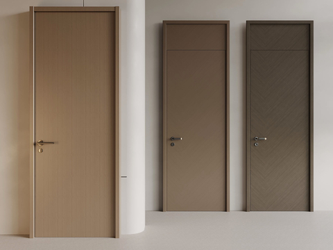 Single-door bedroom door swing door