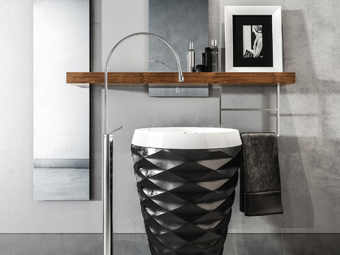 Modern vertical basin sink mirror