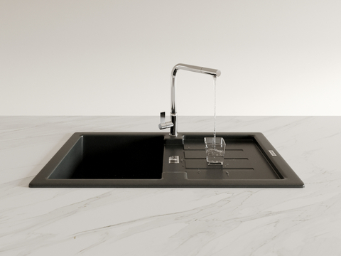 Faucet basin sink