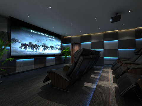 modern video room audio-visual room home theater