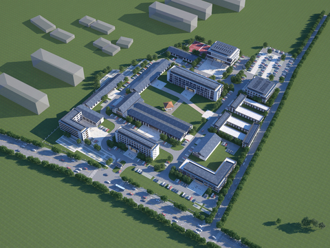 Bird's-eye view of new Chinese school