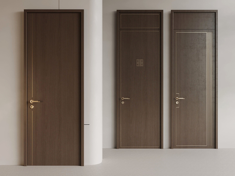 Neo-Chinese Style single door swing door bedroom door