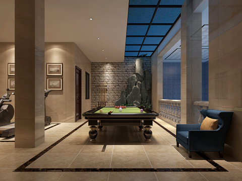 American underground billiard room