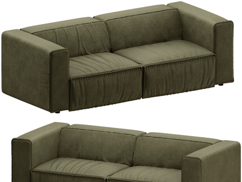 BoConcept modern double sofa tofu block sofa