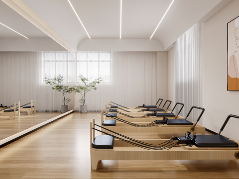 Modern Pilates Classroom Yoga Studio