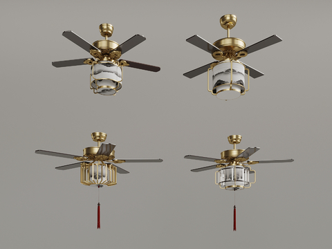 New Chinese fan lamp ceiling fan lamp