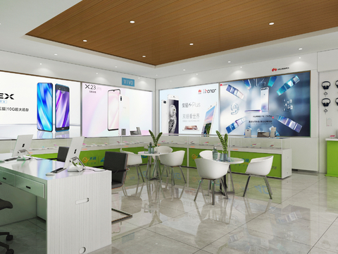 Modern Telecom Business Hall Mobile Phone Store Tables and Chairs