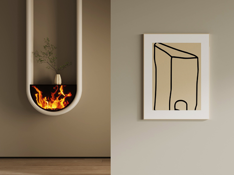 Hanging fireplace flame stove