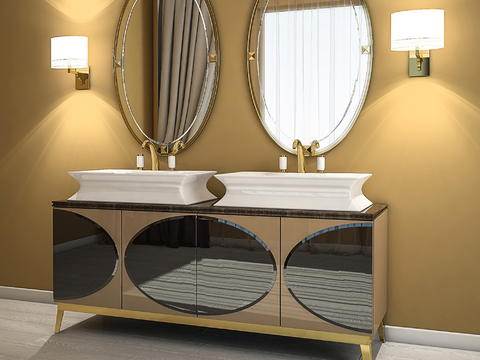 Affordable Luxury Style Bathroom Cabinet Washstand