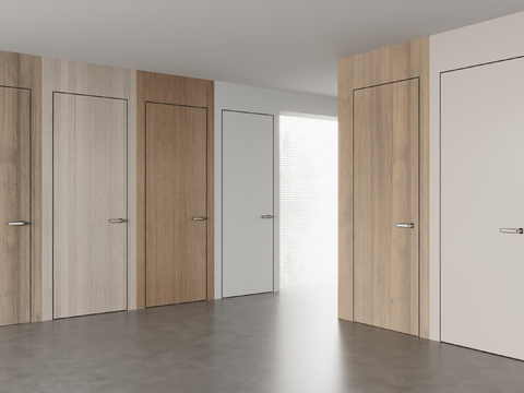 Single door swing door wooden door invisible door