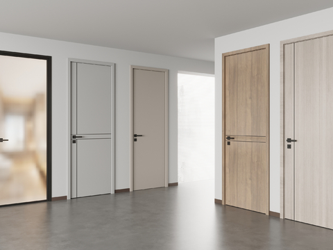 Single door swing door bedroom door bathroom door