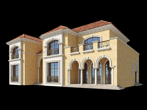 European villa exterior single building