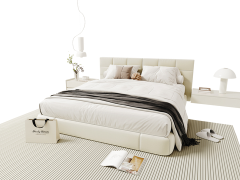 Cream Style double bed