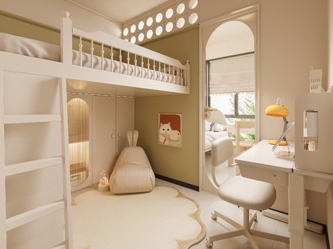 French kids Bedroom bunk children's room