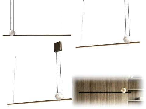 Modern minimalist chandelier long chandelier