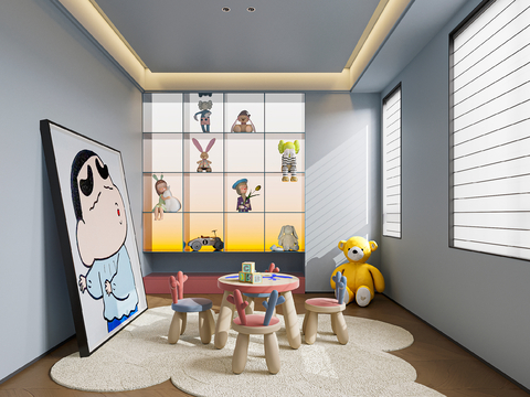 Modern children's entertainment room play area