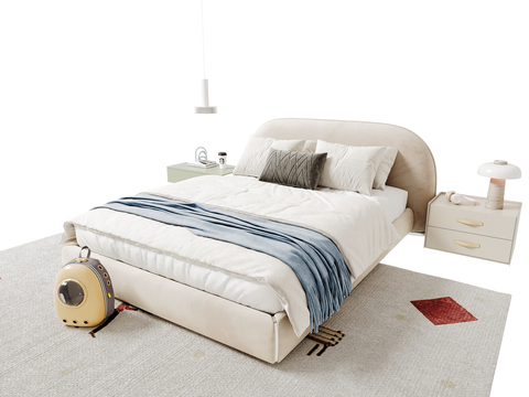 Cream Style double bed