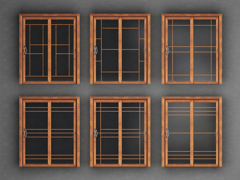 Chinese-style sliding door wooden door sliding door