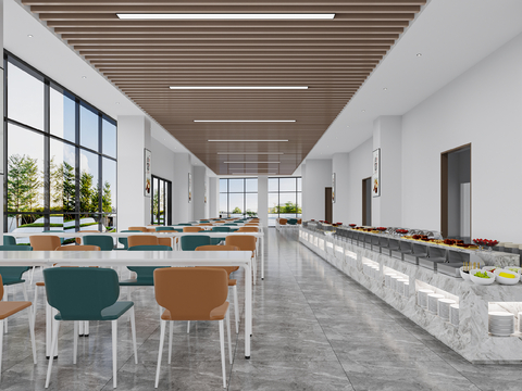 Modern Canteen Staff DiningRoom