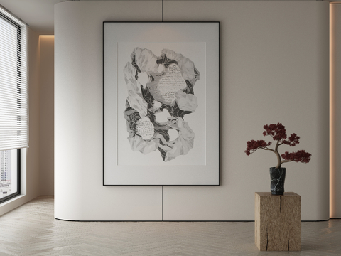 New Chinese Decorative Painting Black and White Hanging Painting