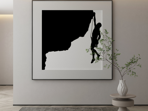 Modern Decorative Painting Black and White Figure Painting Silhouette Painting