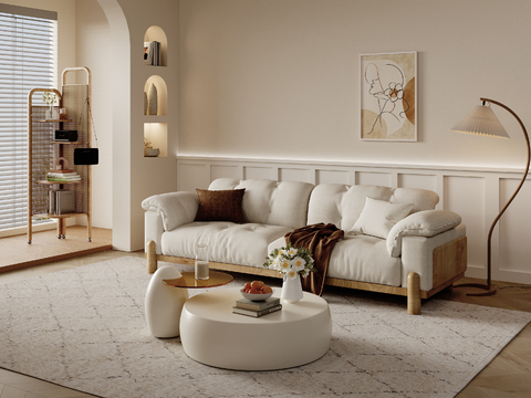 Cream Style sofa double sofa