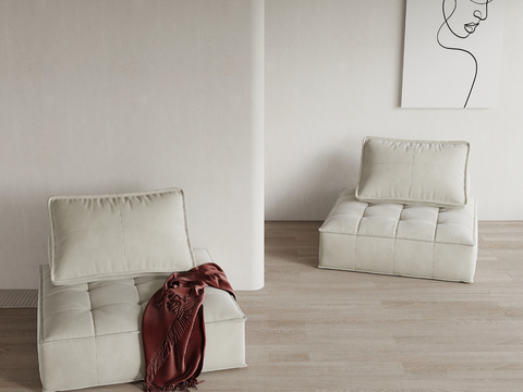 Cream Style single sofa