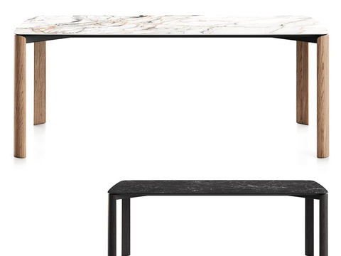 Simple marble dining table